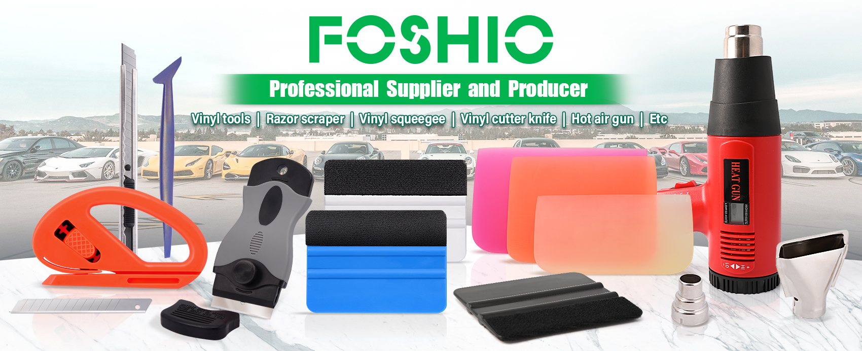 Foshio Car Wrapping Tools Set Vinyl Tint Tool Kit Squeegee