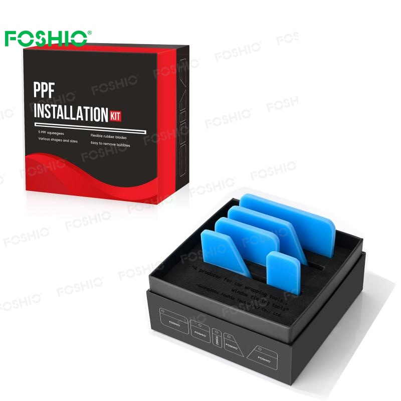 FOSHIO 2PCS Pro PPF Squeegee Car Paint Protective Tool Window Tint Rub